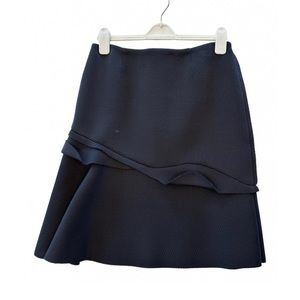 Carolina Herrera Black Mid-Length Skirt w/ Diamond Detail
